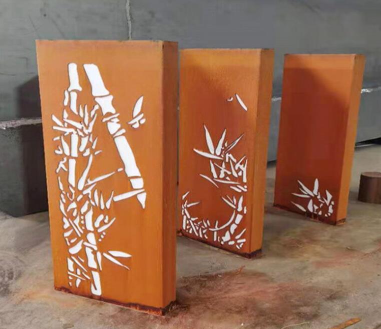 清流锈钢板灯箱